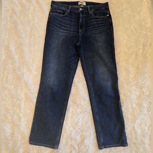 PAIGE Dark Wash Straight Leg Jeans